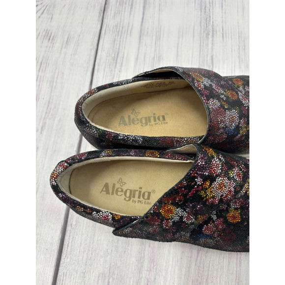 Women's Alegria TRAQ QIN 689 floral Shoes Size 6 (36) Black Multi-color - Picture 5 of 9